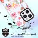 for iPhone 15 Pro Case, Floral Celebration Collage with You Got This, Military-Grade Drop Protection, Party Soft Slim TPU Protective Cover with Camera Protection for Women & Girls (ItalianBeach)