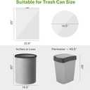 10 Gallon Trash Bags Drawstring, 1 Mil Thick White Garbage Bag for Office Kitchen, 75 Count