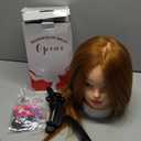Opini Mannequin Head with 80% Human Hair - Straight, 26"-28" Doll Head for Cosmetology & Hairdresser (#27 Light Brown)