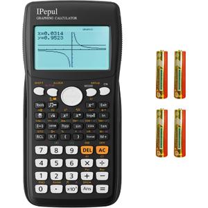 Graphing Calculator,IPepul Scientific Calculators 10 Modes /4 Graphing Functions,Desktop Math Calculator for College Students,School Supplies for Middle High School Teachers OfficeBlack