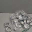 Metal Tin Cans - 2 Ounce Round Empty Containers with Clear Top for Cosmetics Crafts Food Storage Party Favors (30)