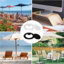 4 x Savita 2 Sets Patio Table Umbrella Hole Rings and Caps, Plastic 2 Inch Patio Umbrella Hole Plug Insert Ring and Cap Set for Outdoor Activities Summer Garden Parties (Black, Transparent)