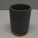 Pen Holder for Desk, Ceramic Pencil Organizer & Makeup Brush Holder, Office Decor and Desk AccessoriesPerfect Office Organization,Teacher Supplies (Dark Grey, Set / 1)