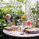 SUPMIND 24pcs Glass Bud Vase Set, Small Gold Amber Flower Vases for Centerpieces in Bulk, Mini Vintage Vase for Wedding, Home,Table Decoration
