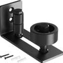 SMARTSTANDARD Sliding Barn Door Floor Guide for Bottom Adjustable Roller - 8 Setup Options for DIYers - Flush Design Bottom Flat Barn Door Floor Guide Stay Roller (Black) 1PCS