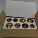 DN DECONATION 8PCS Gold Mercury Glass Candle Holder, Assorted Mercury Glass Votive Candle Holders, Vintage Tea Light Candle Holder for Wedding, Parties, Centerpieces, Decorations (Set of 8)