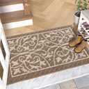 NIOKIT Indoor Entryway Doormat Absorbent Non Slip Entrance Floor Door Mats Low Profile Inside Entry Doormats for Entryway Resist Dirt Washable Durable Welcome Mat for Front Door 24" X 36",Khaki