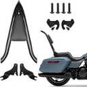22'' Sissy Bar Detachable Passenger Backrest for Harley Davidson Touring Road King Road Glide Street Glide Electra Glide Road King 2009-2025, Black
