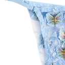 WDIRARA Women's 2 Piece Floral Embroidery Underwire Lingerie Set Mesh Bra and Panty Set Light Blue S