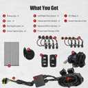UTV Turn Signal Kit with Horn, Pre-Wired Plug & Play Blinker System, Hazard Light & Rocker Switch, ATV Street Legal Lighting Kit Compatible with Kawasaki Teryx Polaris RZR, Can-Am Maverick, CFMOTO
