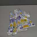 Faccito 5 Pcs Blue Tiles Lemon Decor Lemon Bunting Banners Blue Tiles Paper Pennant Garlands Lemonade Hanging Triangle Flags for Wedding Birthday Bridal Shower Bachelorette Party Decorations