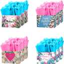 ysmile 12 Pack Mothers Day Gift Bag with Tissue Paper in Bulk Flower Design for Mom Grandmother Party Favor Treat 9"