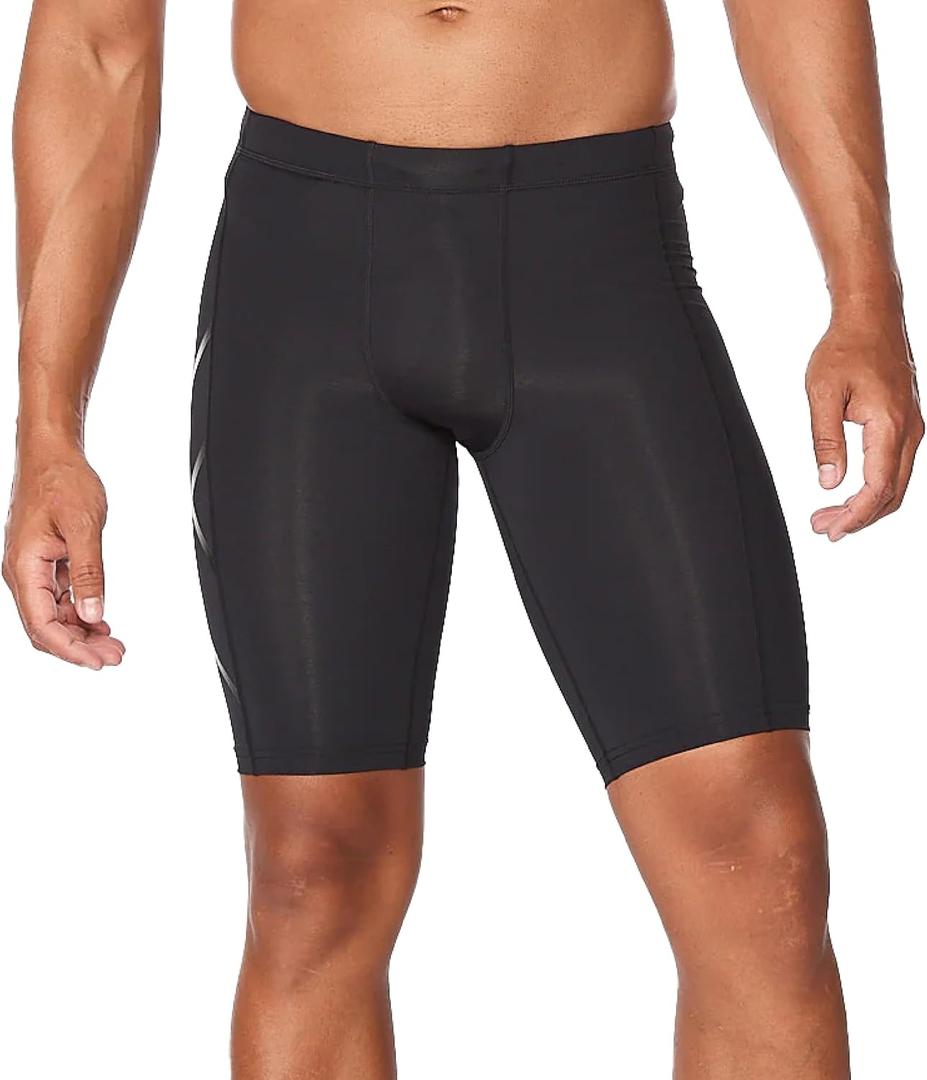 2XU Mens Core Compression Shorts, Running & Training Men's Athletic Shorts with PWX Stretch Fabric & Drawstring Waistband, Small