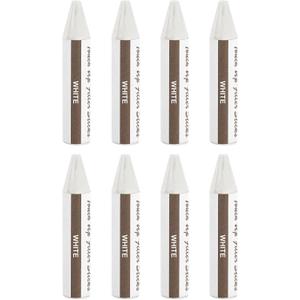 uxcell Wood Filler Stick, 8 Pcs Wax Sticks Wood Touch Up Markers, Furniture Crayons for Scratches Holes Crack Tables Desks Wooden Floors Repair Cover Ups, White