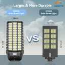 Deepn 9500W Solar Street Light, Commercial Grade Street Lights, IP67 Waterproof Solar Parking Lot Lights Dusk to Dawn Outdoor Lighting LED Security Flood Motion Sensor and Remote Control, 1PACK