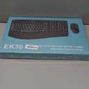 Wireless Keyboard and Mouse Combo,2.4G Full Size Wave Keys Ergonomic Keyboard with Wrist Rest for Natural Typing, 3 DPI Adjustable Ergonomic Silent Mouse for Computer/Laptop/Windows/Mac (Black)