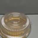 12 Pack 30.48 cm Plastic Serving Tray with Dome Lid, Stackable Plastic Round Trays Disposable Food Serving Platters for Party, Takeout Food, Picnic