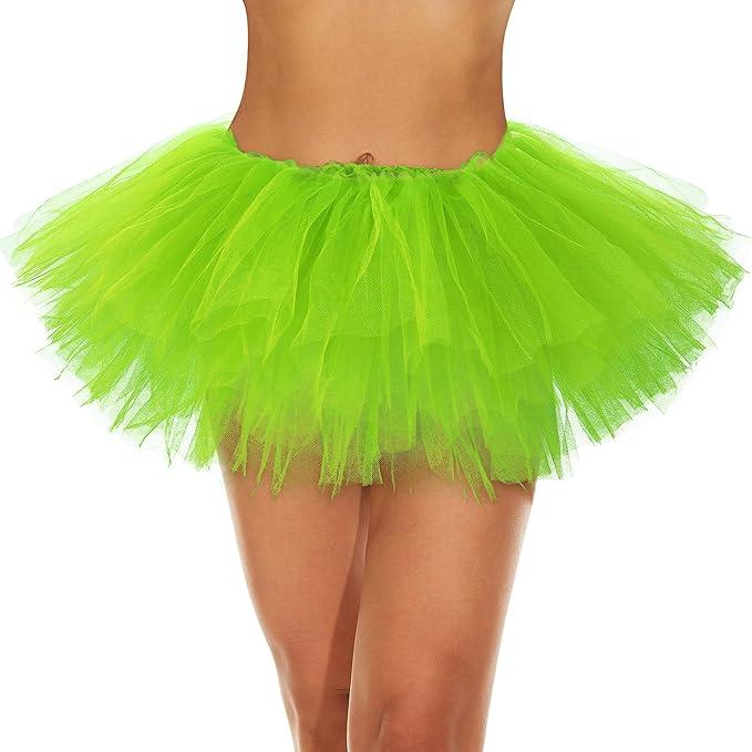 Women Tutu Skirt 5 Layers Tulle Girl Teens Fluffy Tutu Ballet Skirt Short Tulle Skirt Tutu for Women Adults Rave Costume