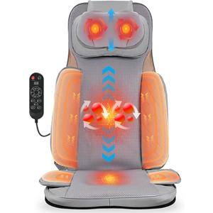 Back Massager for Pain Relief Deep Tissue, Rolling Up and Down Shiatsu Neck and Back Massager with Heat, 4D Kneading, Vibration, and Adjustable Neck Massager for Full Body Massage