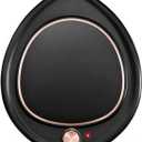 Coffee Mug Warmer - Large Candle Warmer Plate, 2-Temp Setting (131 & 113) & Fast Heating, Elegant Desk Warmer for Coffee/Tea/Milk/Candle, Ideal Office Home Gift (Black)