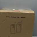 Outdoor Wall Light Fixtures, Exterior Waterproof Wall Lanterns, Porch Sconces Lighting with E26 Sockets & Glass Shades, Modern Matte Black Outside Lights for Patio Front Door Entryway Garage, 2-Pack