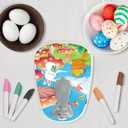 Engfa Easter Eggs Decorations Kit, Egg Decorator Spinner Easter Bunny Toy, Coloring Machine with 12 Dying Markers 30 Plastic Eggs and Slings, Easter Gift Sets for Kids Boys Girls Party