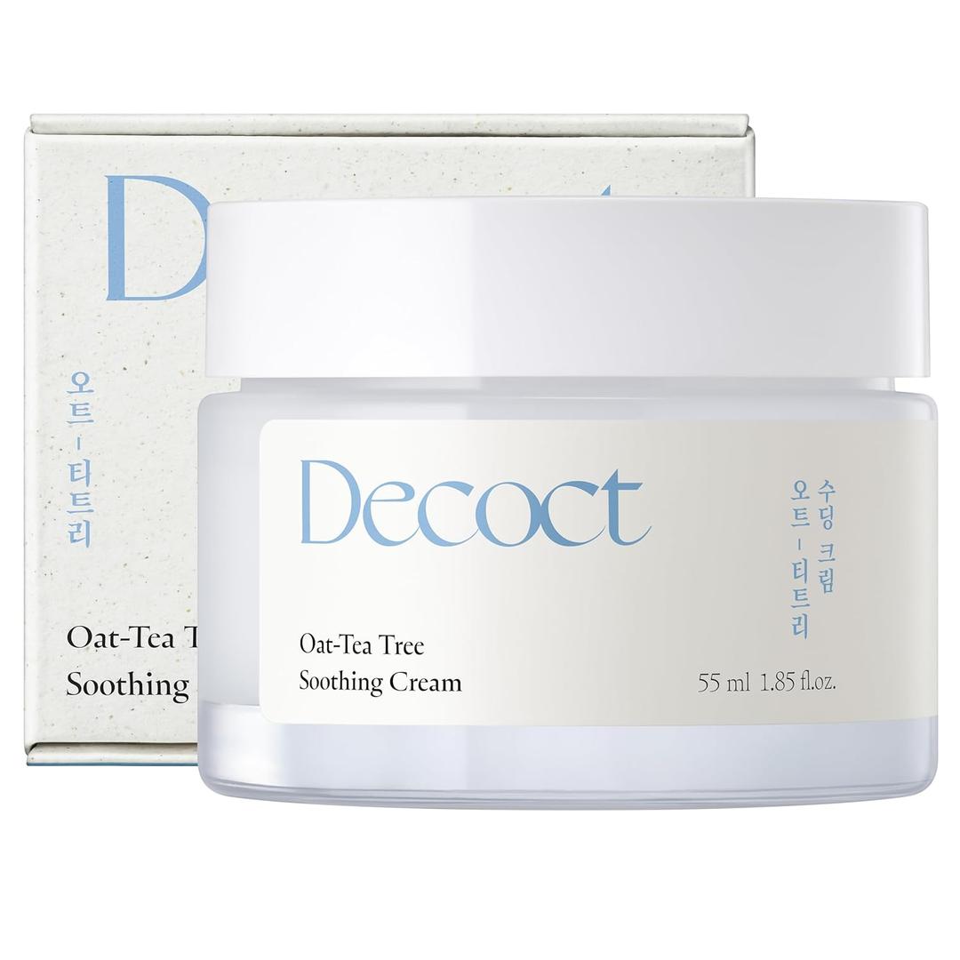 Oat-Tea Tree Soothing Cream 55ml | Vegan Korean skincare | Calming Moisturizer with 14.7% Oat Water & Tea Tree Oil for Sensitive Skin