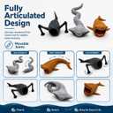 3D Printed Flexible Mythical Sea Monster Toys, Sea Eater | Unique Sea Creatures,Sea Eater,Flexible Articulated,Desk Decor for Kids & Collectors,Great Gift For Sea Monster Fans