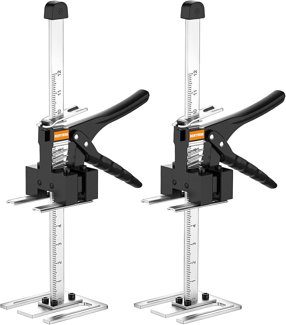 Labor-Saving Arm Jack Multifunctional Construction Jacks, Furniture JacksLift Height 10 inches 300lb Load-Bearing for Installing Windows and Doors, Lifting Furniture, Woodworking Tools (15.7inches, black)