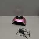 UV LED Nail Lamp, 288W Professional Nail Dryer for Gel Polish, 63 LED Beads Automatic Sensor Nail Curing Lamp with 4 Timer for Woman Girl Salon at Home (Pink-corded)