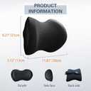 Super Comfy Car Headrest Pillow, Car Pillow for Neck Pain Relief with Adjustable Strap, 100% Memory Foam & Breathable Removable Cover, Ergonomic Design - Softness Travel Car Neck Pillow(Black, 1PC)