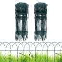 PROWORX  Black Garden Fence Border, 14 in x 40 ft Metal Folding Fence Wire Roll Garden Border Edging, Garden Fence Roll Flower Bed Fencing for Outdoor Yard
