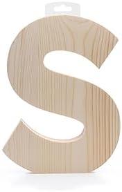 Hampton Art Wood Letter Chunky 8" S, Wooden Letters, Wood Letters, Wooden Letters Wall Decor, Large Letters 8 Inch, Small for Crafts