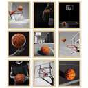 97 Decor Basketball Posters for Boys Bedroom - Basketball Room Decor for Boys Teen, Black And White Sport Wall Art Prints, Hoop Photos Pictures for Home Office (8x10 UNFRAMED)