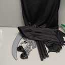 Grim Reaper Costume Set Men & Women Black Hooded Robe Halloween Cosplay Phantom Costumes Robe Cloak Cape