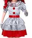 SIZGAROOT Scary Clown Costume for Kids Girls Creepy Killer Clown Costume for Girls Halloween Costume for Girls (8-9 Years)