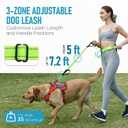 Hands Free Large Dog Leash, 6-8 FT Bungee Leash with Waist Belt for Dog Up to 150 lbs, Running Walking Jogging