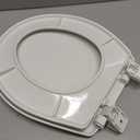 KOHLER Stonewood Quiet-Close, Round Toilet Seat Soft Close, Durable Wood, Easy Installation, Universal Fit, Home Essentials, White Finish, K-20467-0
