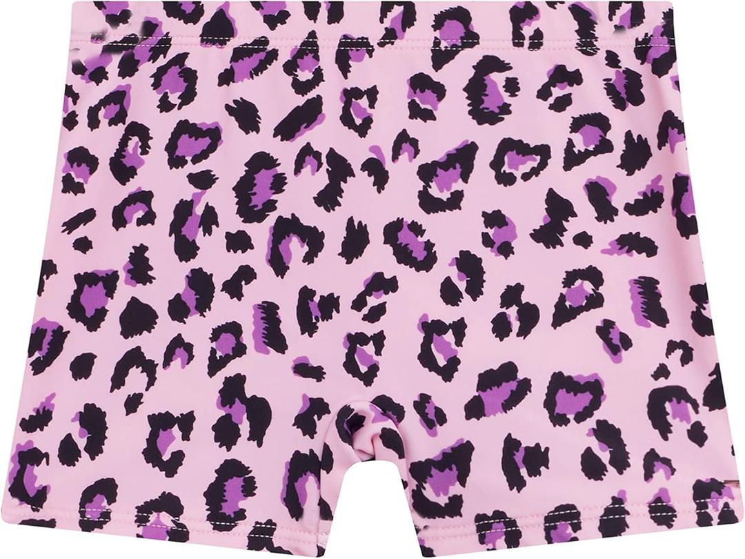 Kanu Surf Girls Swimming Bottom UPF 50 Girl's 'Boy' Short (16, Beach Leopard Pink)