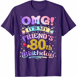 Omg! It's My Mom's 80Th Birthday Purple (L)