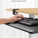 HUANUO Keyboard Tray Under Desk, Pull Out Keyboard Tray with C Clamp Mount, 26.5 W x 11.8 D Slide Out Computer Keyboard Drawer Mouse Tray for Typing, Black