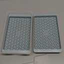 WIBIMEN Mini Ice Cube Trays, 0.55” Tiny Pebble Ice for Iced Coffee & Cocktails, Fast Chill, Easy Twist Release, Stackable with Lid & Storage Bin (2 Pack, Blue)