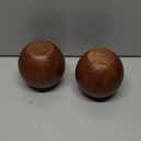 4.3 Inch Wooden Sofa Legs, Solid Wood Round Sofa Furniture Replacement Huge Bun feet, Big Wooden Feet for Cabinet/Desk/Funiture/Bookcase DIY, with Mounting Plate & Screws, 2Pcs