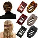 6 Pack Flat Hair Clips for Women,Large Claw Clips Strong Hold Hair Clips for for Thick & Thin Hair for Daily Styling (Multicolor-2)