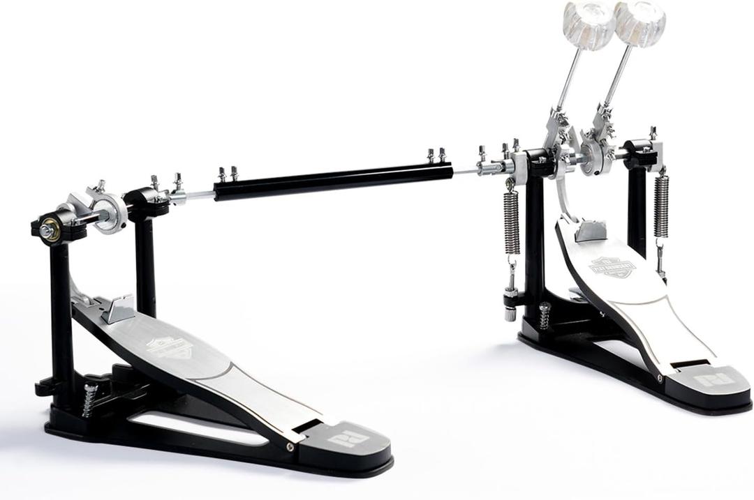 P800 Direct Drive Double Bass Pedal - Aerospace Grade Materials, One-Piece Construction for Drum Set (Double) Black