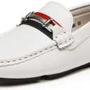 Bruno Marc Boy's Loafer Slip-On Dress Shoes,Size 11 Little Kid,White,SBLS218K