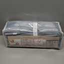 Pinch Pleated Light Blue Velvet Curtains 102 inch Long Living Room Darkening Thermal Insulated Luxury Modern Elegant Extra Long Pinch Pleat Drapes Heavy Thick Dusty Blue Velvet Curtain for Bedroom