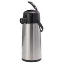 Service Ideas ECAL22S Eco-Air Airpot with Lever Lid, Insulated Beverage Dispenser, Thermal Coffee Carafe, 2.2 Liter, Glass vacuum insulated