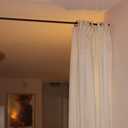 Vailge Room Divider Tension Rods, Premium Curtain Tension Rods,122-150 Inch,No Drilling, Adjustable Large Window Stall Tension Pole-Black
