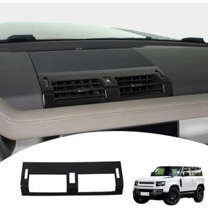 Car Center Console AC Air Vent Outlet Cover Trim for Land Rover Defender 90 110 130 2020-2024 Air Conditioning Frame Panel Cover Trim Interior Accessories (Gloss Black)